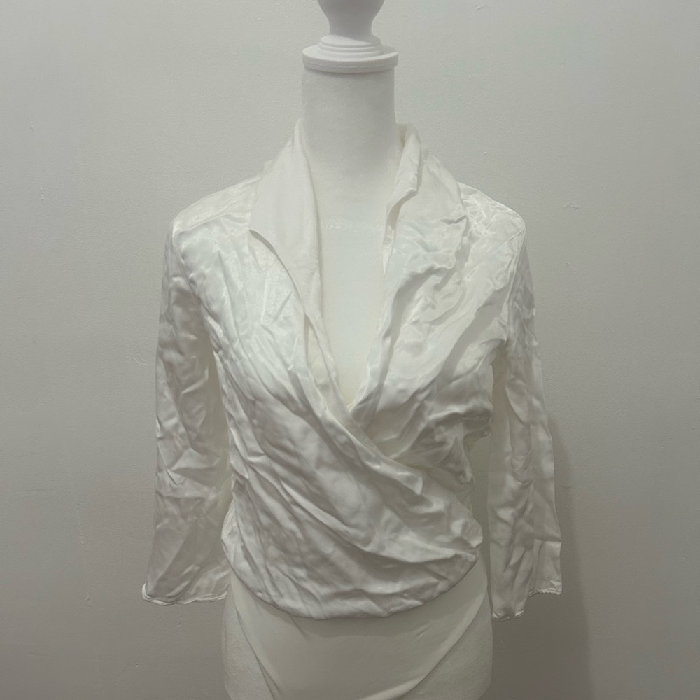 Zara satin-finish bodysuit
